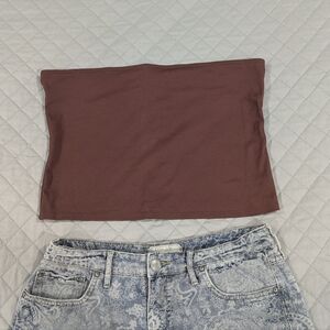 Open Edit Brown Tube Top Size Large